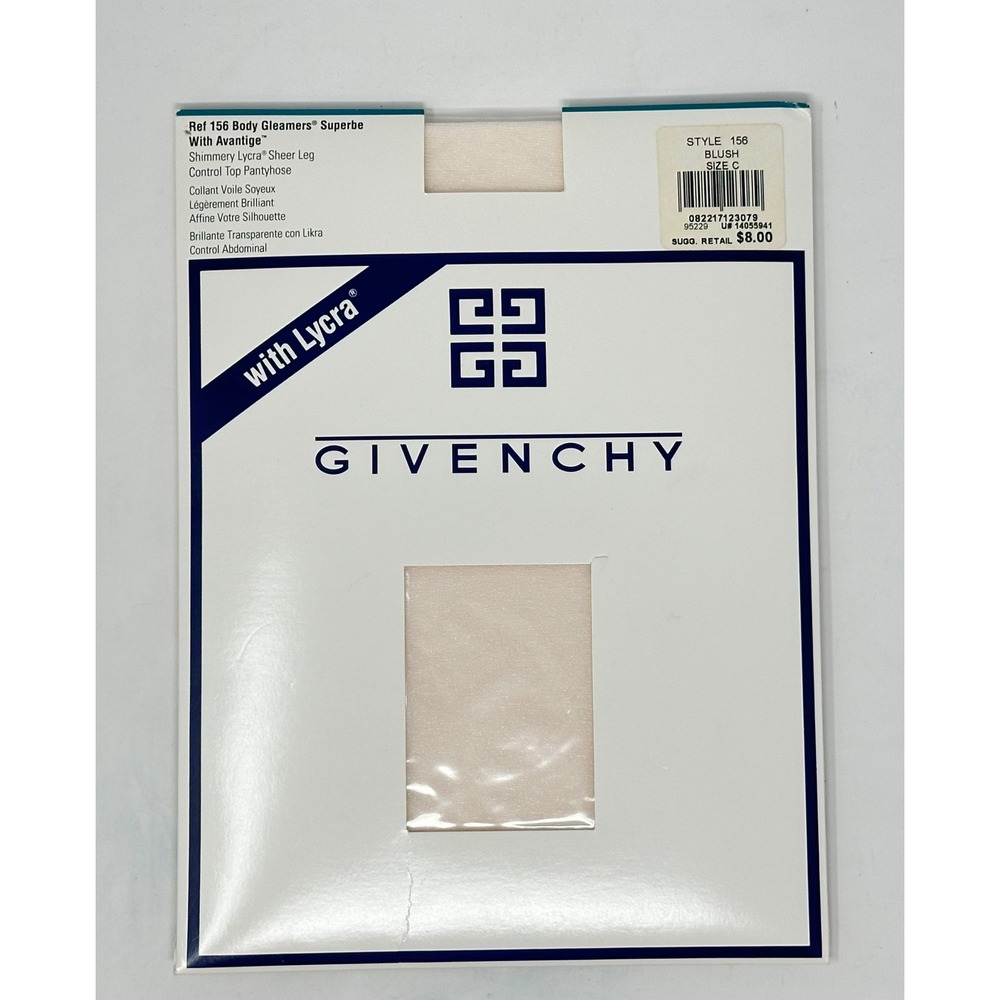 Givenchy Body Gleamers Superbe Shimmery Control Top Pantyhose Blush Size C 156